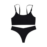 2026 Hot Sale High Quality Latest Design Us Size Stylish Solid Ice Silk Seamless Wireless Bras And Women Underwear Set