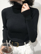 Turtleneck Sweater Womens 2026 Autumn Winter Tops Korean Slim Women Pullover Jumper Knitted Sweater Pull Femme Hiver Truien