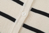 AS AW25 stripe knitting cardigan + sleeveless patch dress maxi matching set for woman clothing