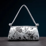 Fashion Shoulder Bag Women Handbag Luxury Embroidered Silk Bag Female Purse Small Cute Cosplay Cheongsam Flower Satin Tote Bag