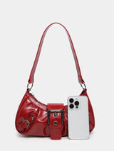 2024 spring hot selling Maillard style retro style small bag spicy girl Y2K wasteland style vintage leather shoulder armpit bag