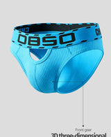 1/3Pcs Breathable Cotton Men Underwear Sexy Bikini Panties Underpants Large Crotch Pouch Mens Briefs with Front and Back Cutouts