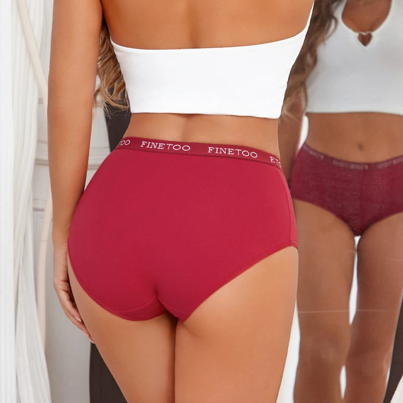 4Pcs S-XXL Cotton High Waist Underpants Women's Seamless High Elastic Belt Panties Comfortable Sports Briefs Breathable Lingerie