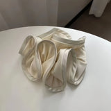 Korean Big Hair Tie Ribbon Scrunchies Satin Elastic Hair Band Bow Women Simple Temperament New Style  Ponytail Hair Accessories