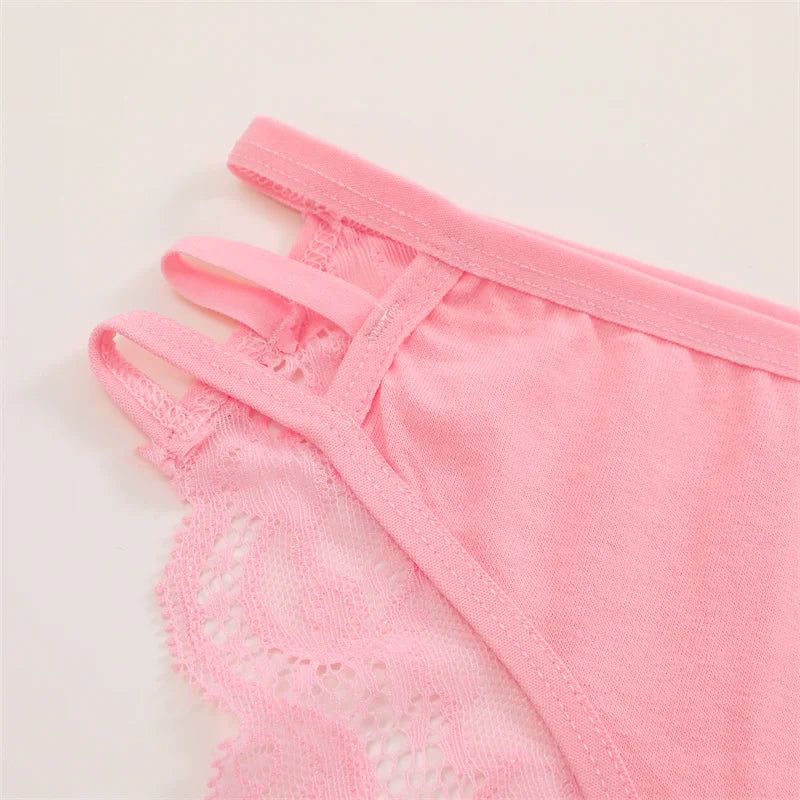 3PC/Set Women's Sexy Floral Lace Panties Low Rise Hollow Out Briefs Transparent Underwear Female Elastic Straps Soft Lingerie