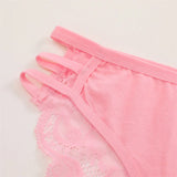 3PC/Set Women's Sexy Floral Lace Panties Low Rise Hollow Out Briefs Transparent Underwear Female Elastic Straps Soft Lingerie