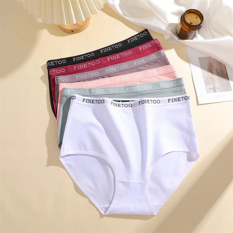 4Pcs S-XXL Cotton High Waist Underpants Women's Seamless High Elastic Belt Panties Comfortable Sports Briefs Breathable Lingerie