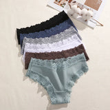 7PCS/Set Women Sexy Lace Panties Cotton Seamless Brazilian Panties Female Sexy Low Rise Soft Underwear G-String Lingerie S-XL