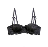 Women Bras Sexy Lace Half Cup Push Up French Style Lingerie Soft Deep V Top Breathable Back Closure Thin Bralette Ropa Mujer