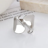 925 Sterling Silver Rings for Women Couple Minimalist Handmade Simple Big Open Ring Party Prevent Allergy Jewelry Holiday Gifts