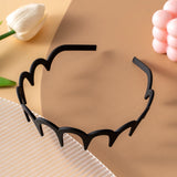 Korean Women Hair Comb Non-Slip Headband Plastic U Shape Hair Hoops Fixed Teeth Fluffy Top Hair Bands Headwear Hair Accessories