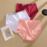 4Pcs S-XXL Cotton High Waist Underpants Women's Seamless High Elastic Belt Panties Comfortable Sports Briefs Breathable Lingerie