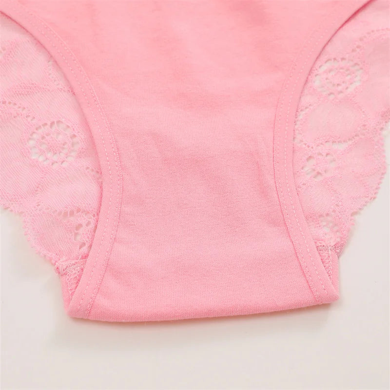 3PC/Set Women's Sexy Floral Lace Panties Low Rise Hollow Out Briefs Transparent Underwear Female Elastic Straps Soft Lingerie