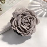 16 Colors Sweat Medium Size Cotton Fabric Rose Flower Hair Claw Clips for Women Korean Ctach Shark Clamp Hair Accessories 2024