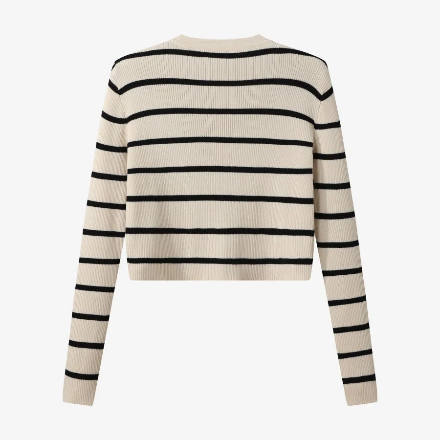 AS AW25 stripe knitting cardigan + sleeveless patch dress maxi matching set for woman clothing