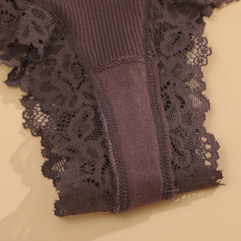 7PCS/Set Women Sexy Lace Panties Cotton Seamless Brazilian Panties Female Sexy Low Rise Soft Underwear G-String Lingerie S-XL