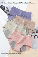 4Pcs Women'S Menstrual Panties High Waist Cotton Briefs Lingerie Physiological Pants Leak Proof Underwear Ladies Period Panty