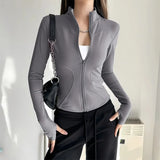NEW Summer Women's Stand Collar Yoga Sun Protection Jacket, Anti-UV Slim Lightweight Sun Shirt for Outdoor Sports & Daily Wear