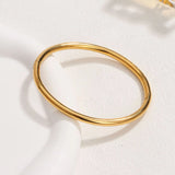 1 PCs Light Luxury Temperament Stainless Steel Gold And Silver Does Not Fade Simple Plain Face Bracelet