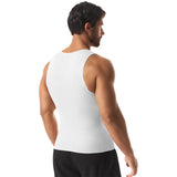 Men Slimming Body Shaper Abdomen Reducer Underwear Tank Top Sleevelss Wide Strap Shapewear Fitness Posture Correct Belly Abdominal Fat Reducer Vest Breathable Soft Waist Trainer S-3XL