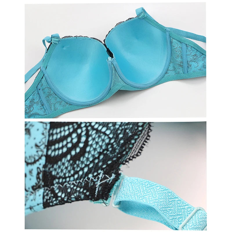 2024 New Sexy Bra Sets For Women 3 Piece Underwear Strap Transparent BCDEF Cup Female Beige Black Blue Purple Red White Lingerie