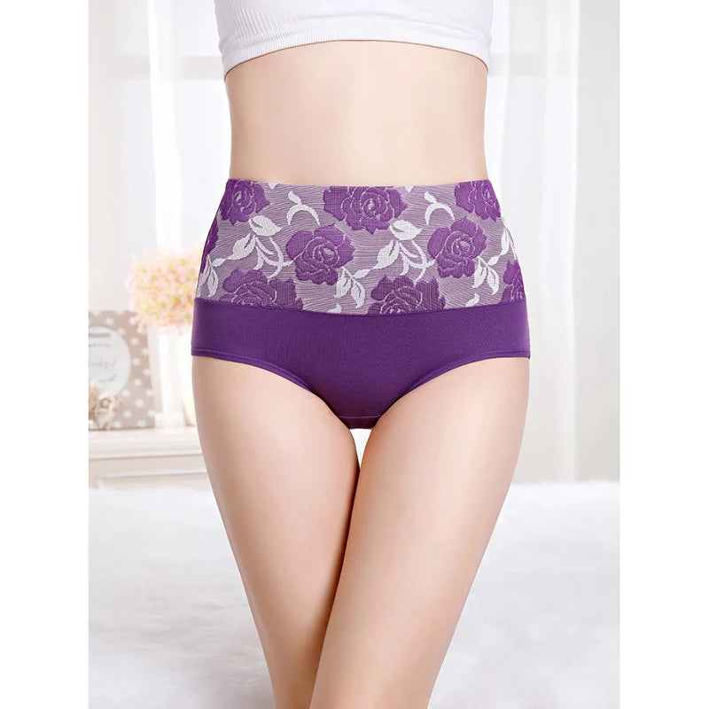 3Pcs/Lot Women's Underwear Plus Size Cotton Panties High Waist Briefs Sexy Lingerie Female Pantys M-5XL Seamless Underpant Girls