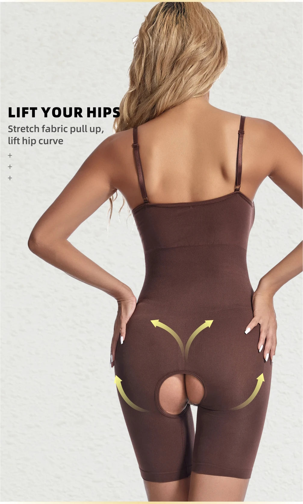 Women Seamless Bodysuit Compression Open Crotch Shapewear Push Up Belly Tightening Corset Slimming Butt Lifter Full Body Shaper