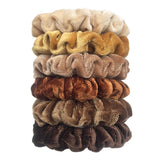 24/50/6pcs Scrunchies Women Velvet accessoires for boutique Cute Leopard High Quality Elastic Headwear Ponytail Hair Tie