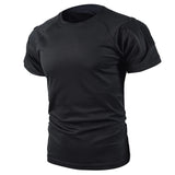 Men Summer Quick Dry Breathable Elastic Military Tactical Shirts Pullerover Hiking Camping Tops Climbing Tees Sports Gym T-shirt
