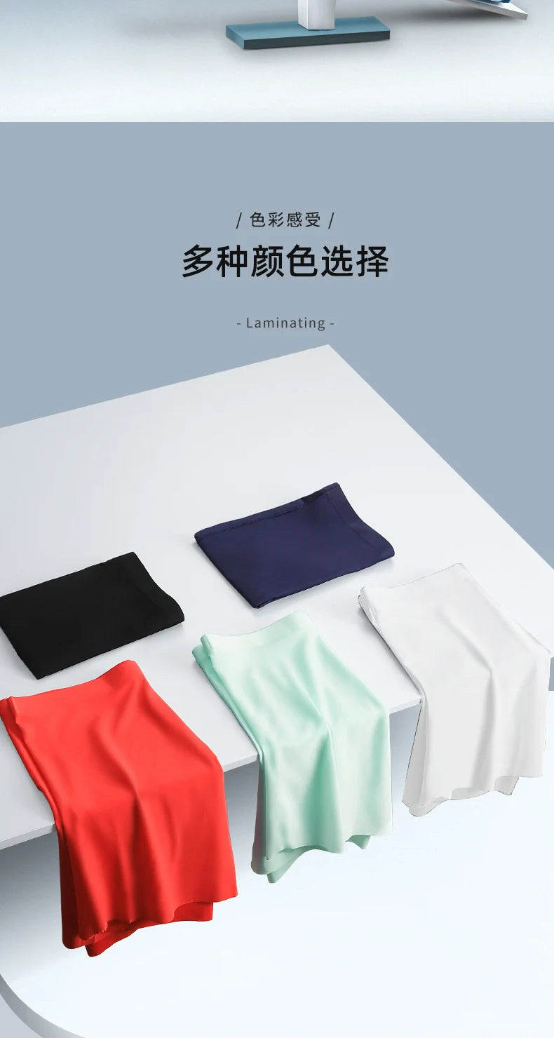 Men's ice silk seamless underwear 3D punching boxers summer thin underpants boys extended sports shorts
