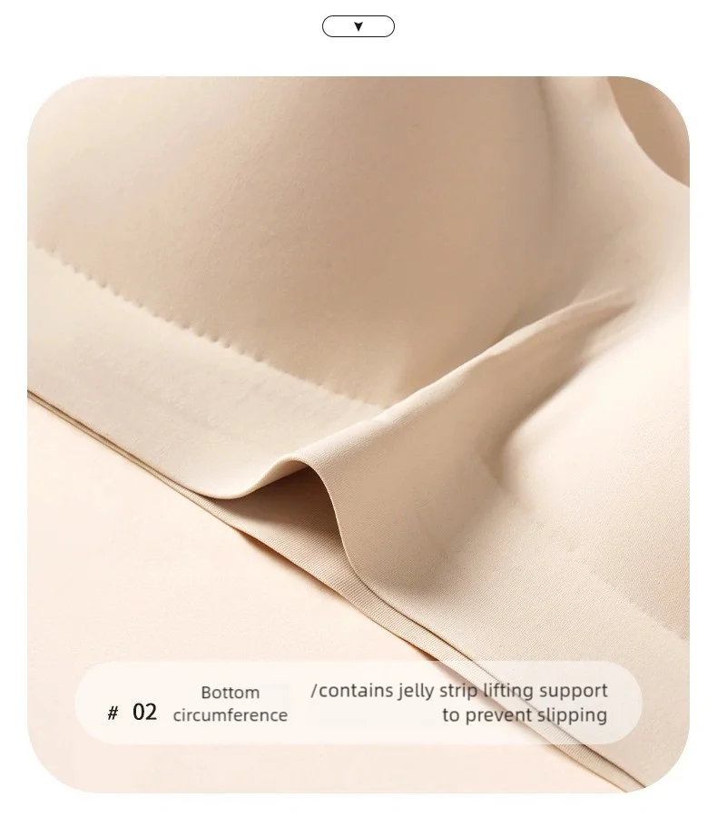 Women's bra, seamless underwear, large breasts, small breasts, gathering, thin semi-fixed cup, beautiful back bra, sexy