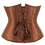 Underbust Corset Waist Slimming Corset Bustiers Body Shaper for Women Steampunk Lace-up Corset Belt Waist Trainer