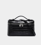 Shoulder Bag Handbag women Luxury Women's Crocodile Embossed Mobile Phone Handbag Brand New LP19 Genuine Leather Mini Small size