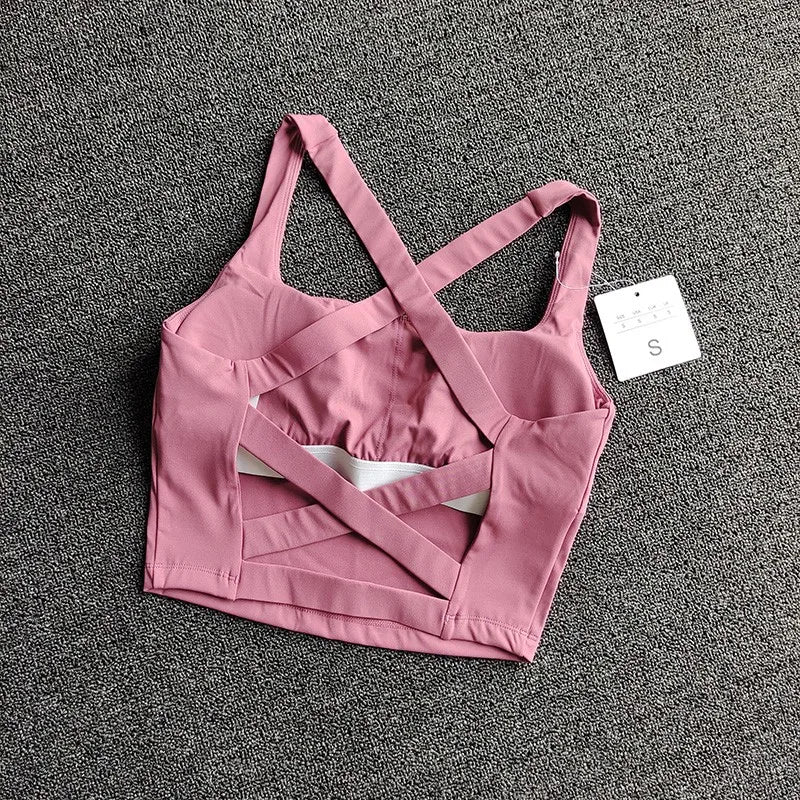 Women Sports Bra Top Push Up Fitness Yoga Bra Underwear Sport Tops For Women Breathable Running Vest Bralette Gym Wear Female
