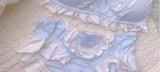 MOYISU Kawaii Lolita Bra Set, Bunny Ear Cutout No Wire Bralette Soft Sweetheart Lingerie Small Bust Pure Sexy Japanese Ya Ma Die