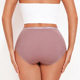 4Pcs S-XXL Cotton High Waist Underpants Women's Seamless High Elastic Belt Panties Comfortable Sports Briefs Breathable Lingerie