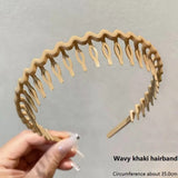 Solid Color Wave Headband for girl women summer Face Wash Sports hair band Headbands Non-slip Hair Bands for Women accessories