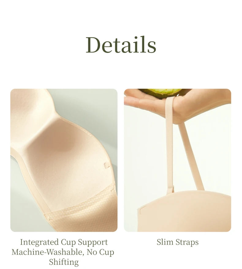 SUJIIN Summer Invisible Strapless Bras for Women Seamless Wireless Push Up Bra Lady Tube Top Supportive Bralettes Woman MX388