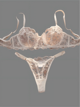 Sexy Lace Floral Underwear Set Women's Ultra-Thin Bra Set 2-Piece Bra And Panties Combo for Ladies