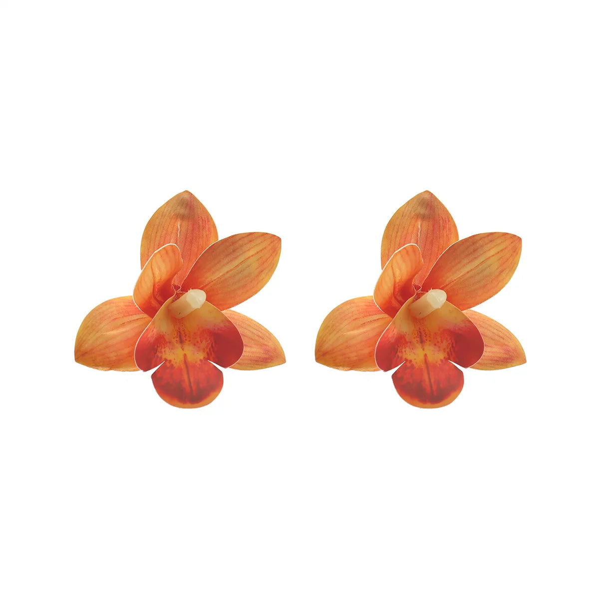 Chiffon flower multi-layer earrings, summer beach vacation style exaggerated earrings design, light luxury, niche