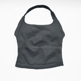 NCLAGEN Gym Halter Top Woman Longline Strappy Tank Padded Yoga Clothing Fitness Workout Running Activewear Pilates Clothes