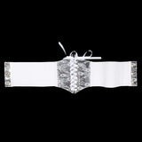 Fashion Women Waist Corset Flower Embroidery Elastic Waistband Black White Red Pink Wide Lace Slimming Body Belts Cummerbunds