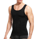 Men Slimming Body Shaper Abdomen Reducer Underwear Tank Top Sleevelss Wide Strap Shapewear Fitness Posture Correct Belly Abdominal Fat Reducer Vest Breathable Soft Waist Trainer S-3XL