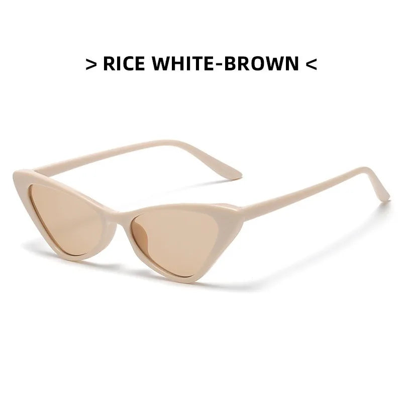 Hip-Hop Small Cat Eye Sunglasses Women Eyeglasses Eyewear with Retro Style Sunglasses