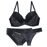 Nouvell Seamless Push Up Bra Sets For Women 3 Piece Underwear Transparent BCDEF Cup Beige Black Blue Purple Red White Lingerie