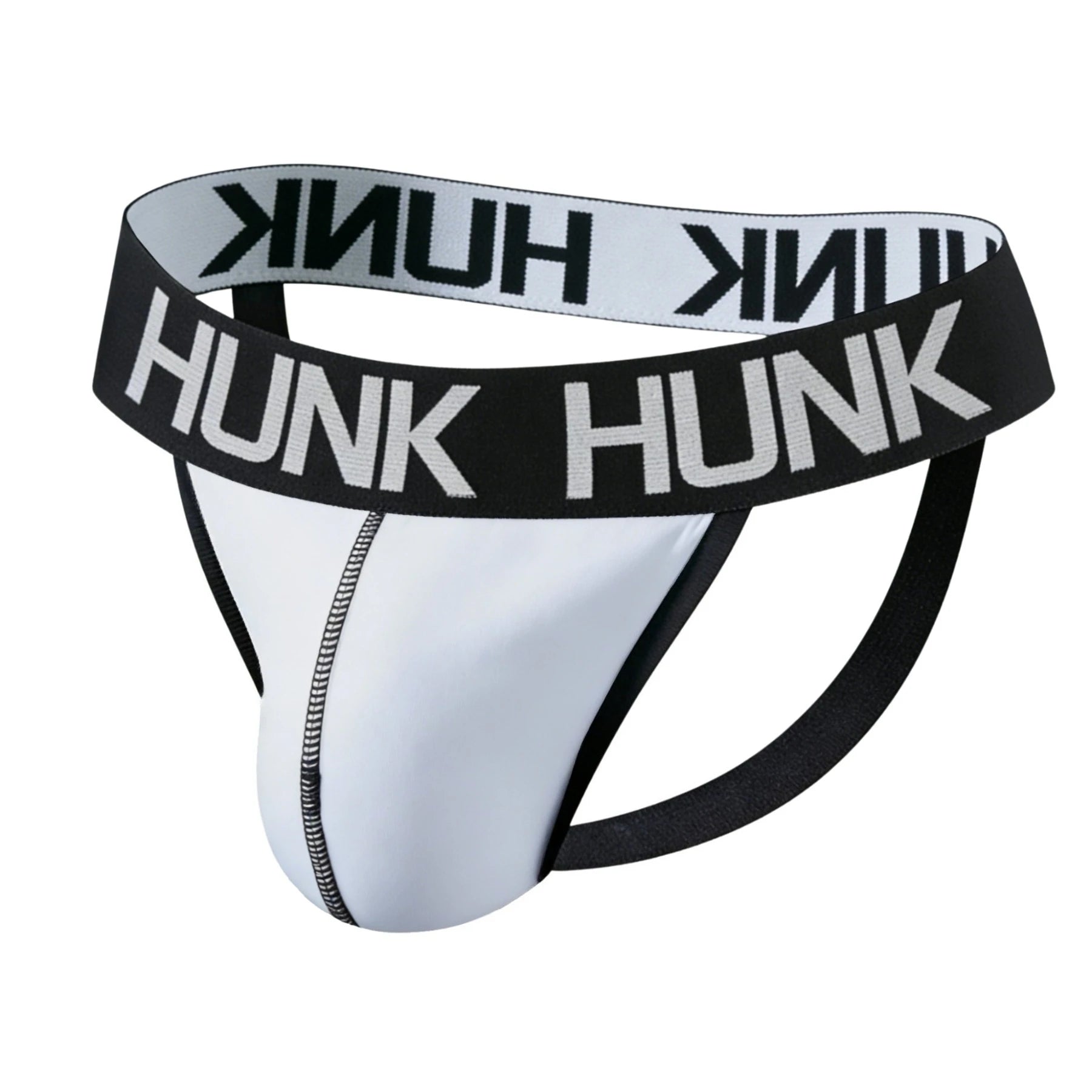 Men's HUNK Athletic Jockstrap Performance Jock Thong Moisture-Wicking Breathable Low-Rise Training Underwear Backless G-String