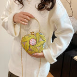 Wrist Bag Glitter Sequin Evening Banquet Bag Embroidery Elegant Heart Shape Handbag Sweet Large Capacity Ladies Clutch Bag Party