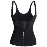 Waist Trainer Tank Top For Women Zipper Body Shaper Tummy Control Sleeveless Top Women's Activewear Body Shaping Underwear