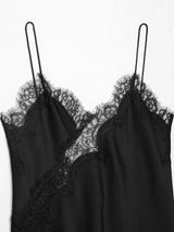Elegant Asymmetrical Lace Lace Patchwork Top Sleeveless Backless Camisole Tops V Neck Sexy Lace Women tank top Summer Wear