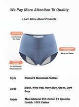 Menstrual Panties For Women Comfortable Physiological Underwear Absorbency Leak Proof Briefs Cotton Lingerie Period Underpants